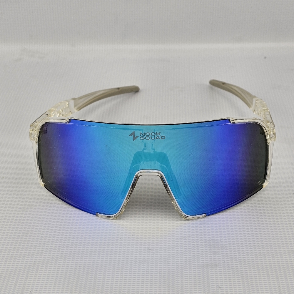Nook Squad Full Coverage Baseball Sunglasses Clear on Sky Unisex